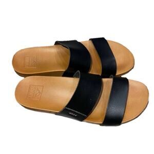 Reef Cushion Vista Leather Women's Sandals Black Size 8 S000056